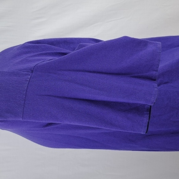 Vintage FOTL casualwear double collar blank purple & black XL casual t-shirt - Picture 3 of 7